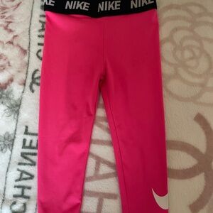 Nike Kids Pink Leggings with Black Trim